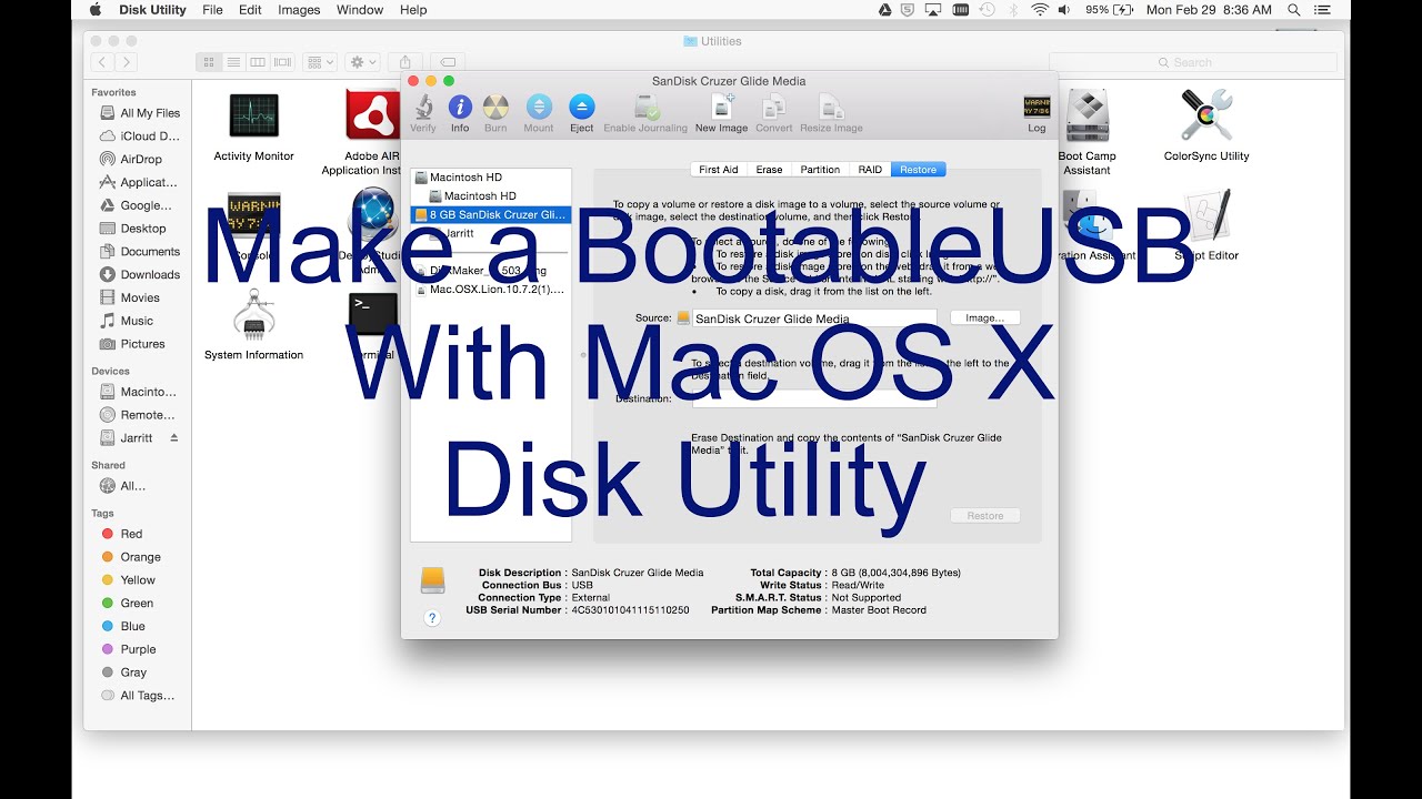 bootable image for mac os x